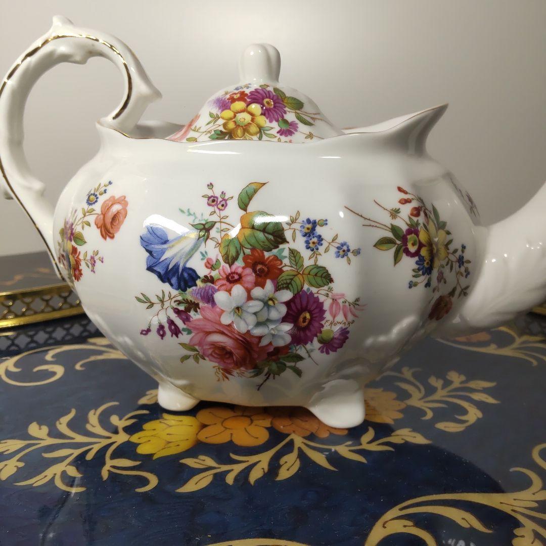 ハマースレイ　フラワー　ティーポット ヴィンテージ 英国 レア