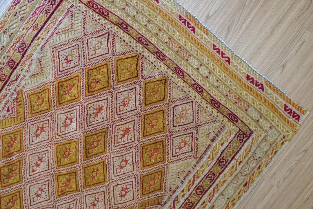 121×94cm アフガン手織りマシュワニキリム トライバルラグ - メルカリ