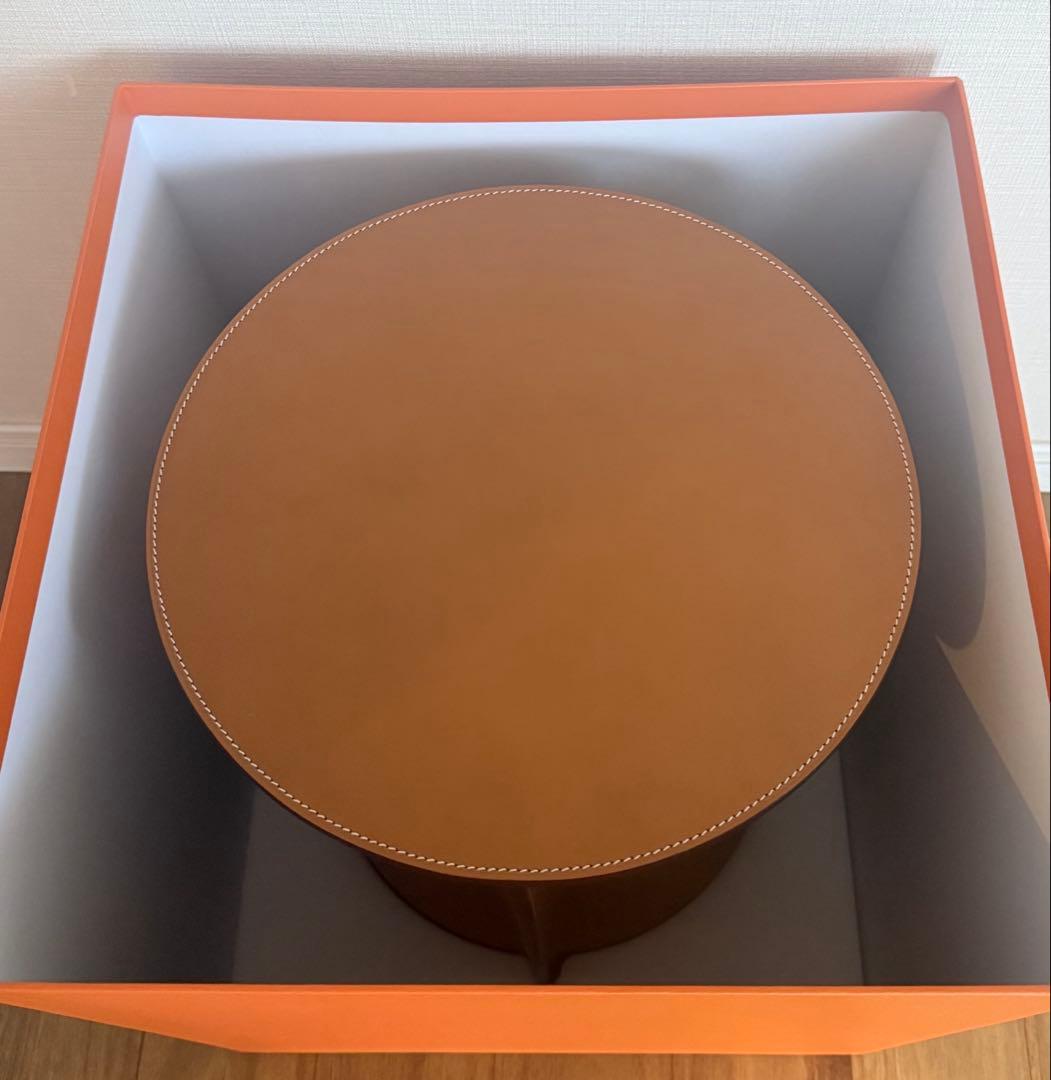 【HERMES】　新品未使用☆スツール/サイドテーブル　ナチュラルカラー