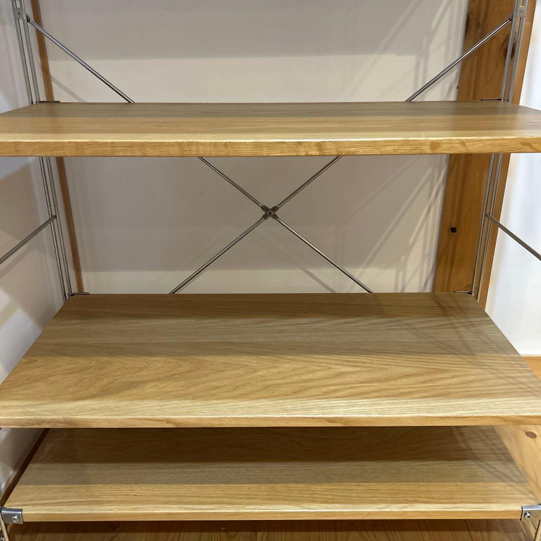 無印良品　ステンレスユニットシェルフ　ワイド 86×175.5ワードローブバー