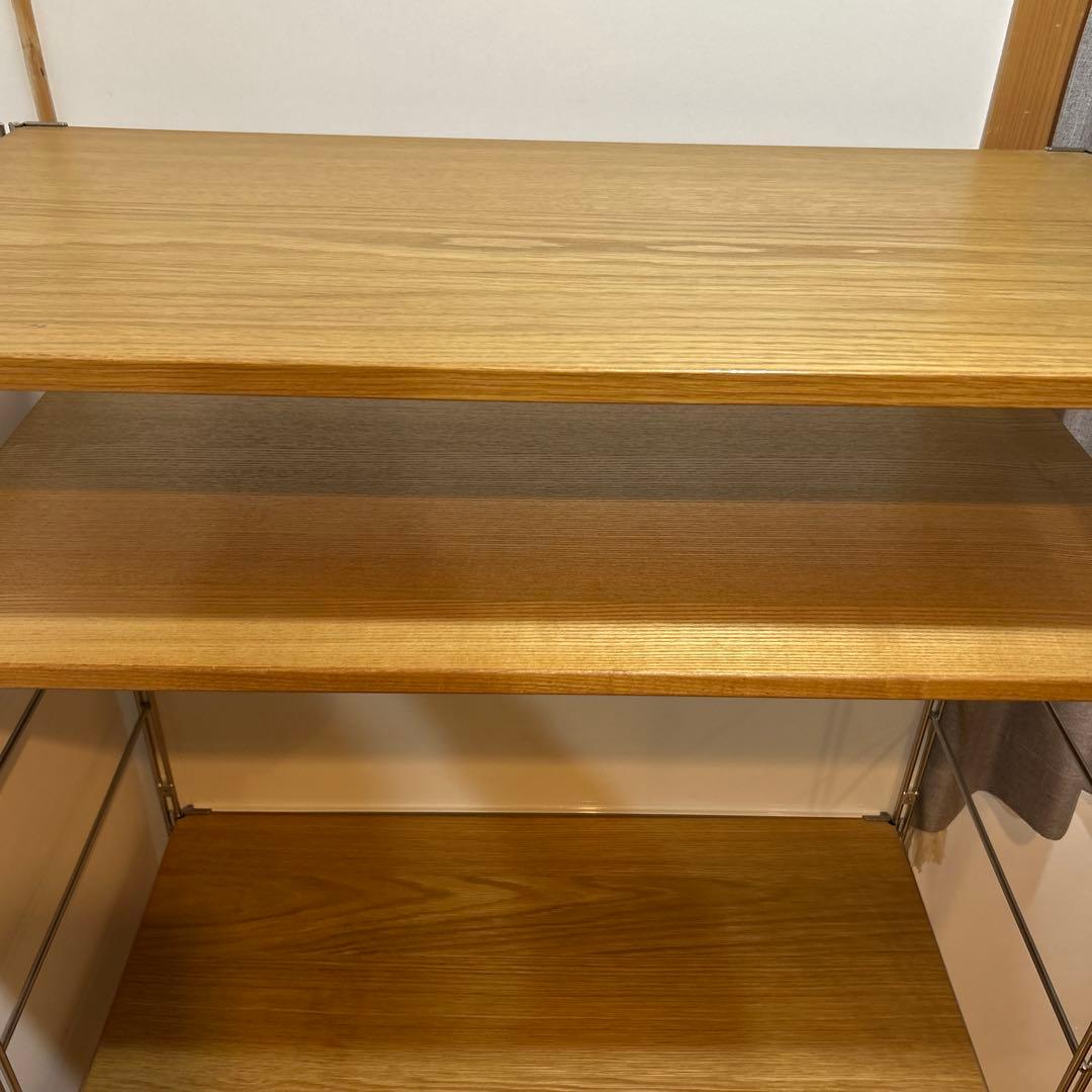 無印良品　ステンレスユニットシェルフ　ワイド 86×175.5ワードローブバー