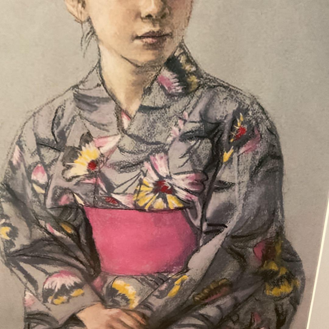 高塚省吾 人気作品美人画 希少画集 新品額装仕立前面ガラス マット付