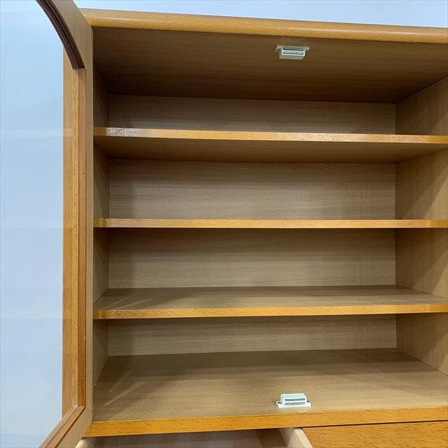 80'sヴィンテージオーク突板食器棚（カップボード）