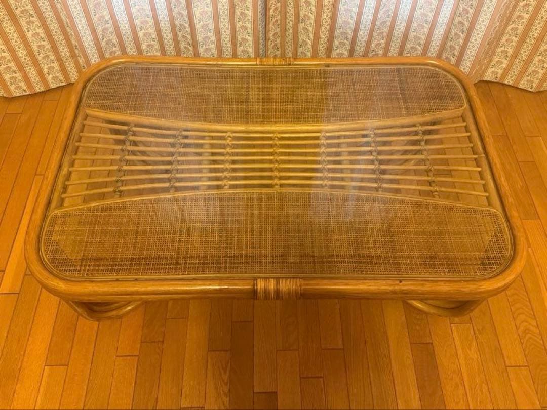 ラタン センターローテーブル⭐️ヴィンテージ・レトロ