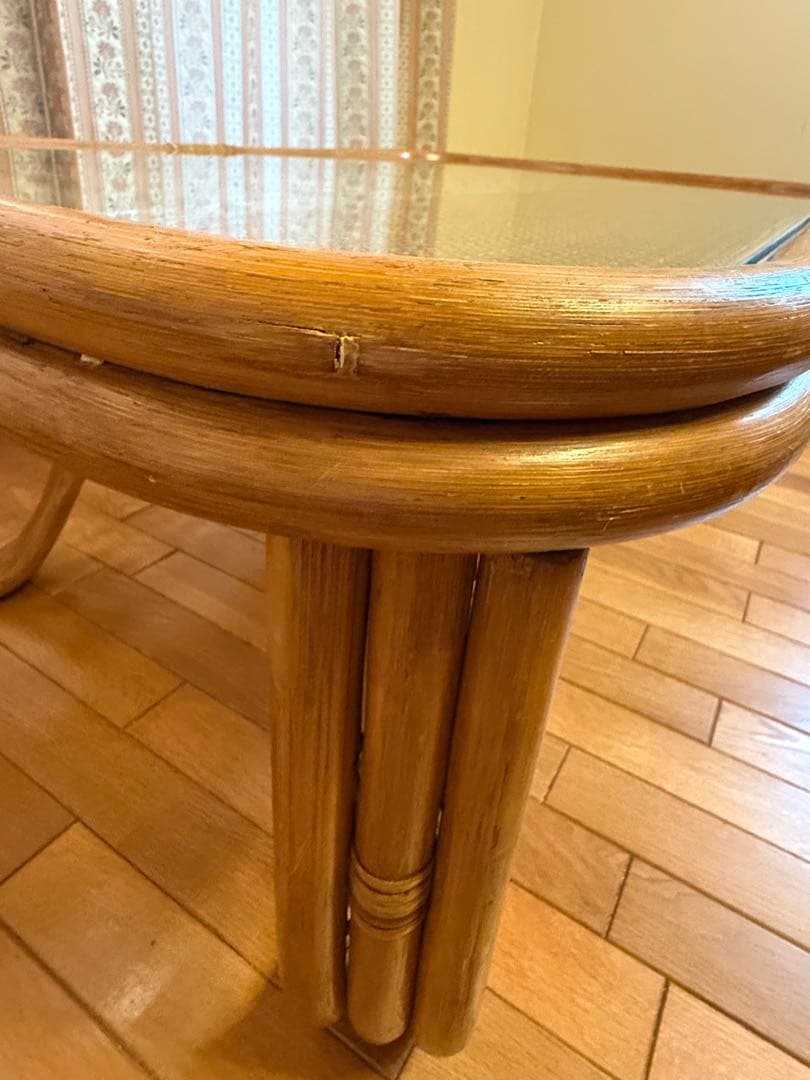 ラタン センターローテーブル⭐️ヴィンテージ・レトロ