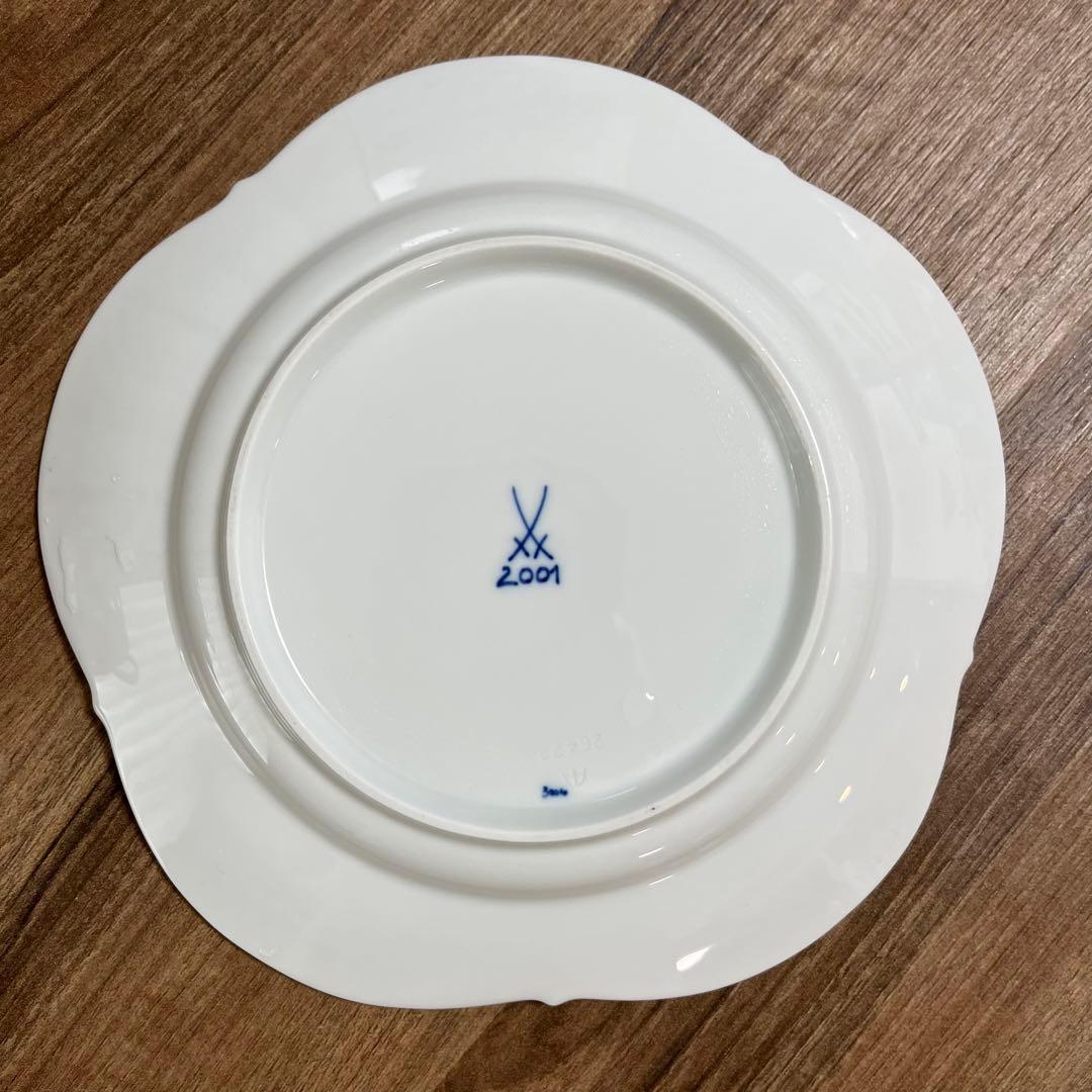 マイセン 剣マーク C＆S 2客 / プレート 2枚 / ホワイトレリーフ1枚