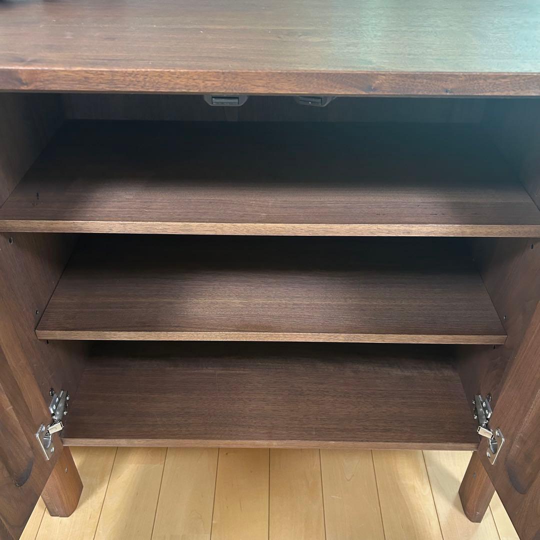 天然木 マルヨシ民芸家具 DEEP壁面収納② 両開きキャビネット シェルフ