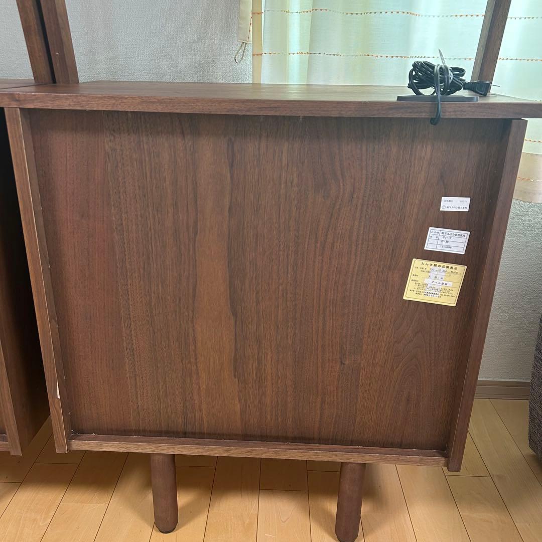 天然木 マルヨシ民芸家具 DEEP壁面収納② 両開きキャビネット シェルフ