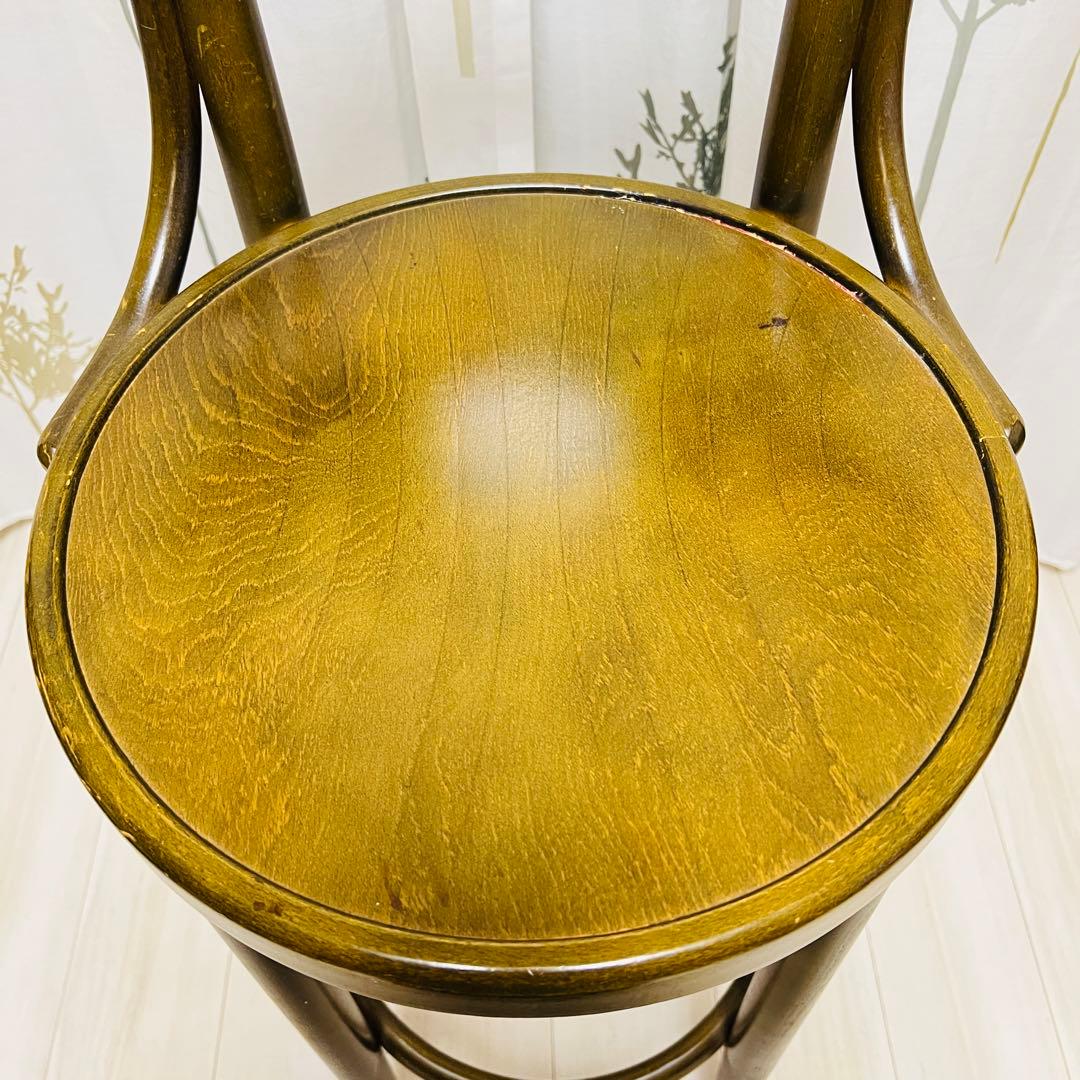 【秋田木工】　ベントウッドチェアー　曲木　ハイチェア