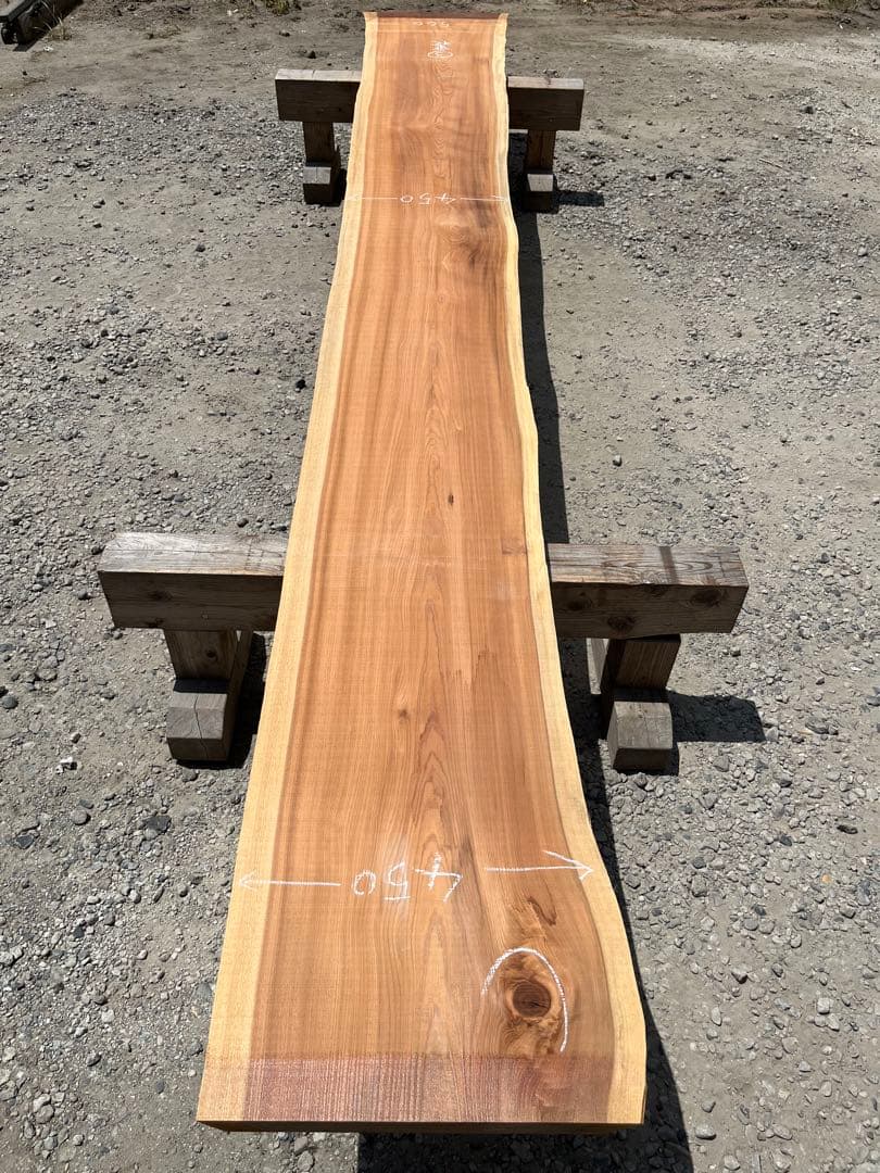 杉　③無垢 大　一枚板 4.0m カウンター　 テーブル　レジン　看板　ベンチ