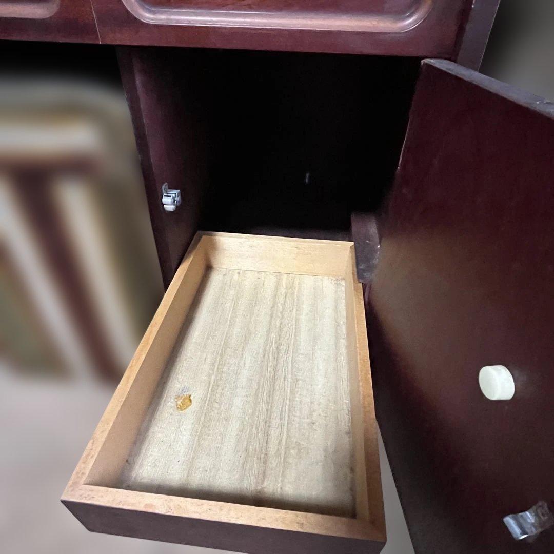 大塚家具 三面鏡ドレッサー スツール付 鏡台 化粧台 レトロ家具 引取り限定