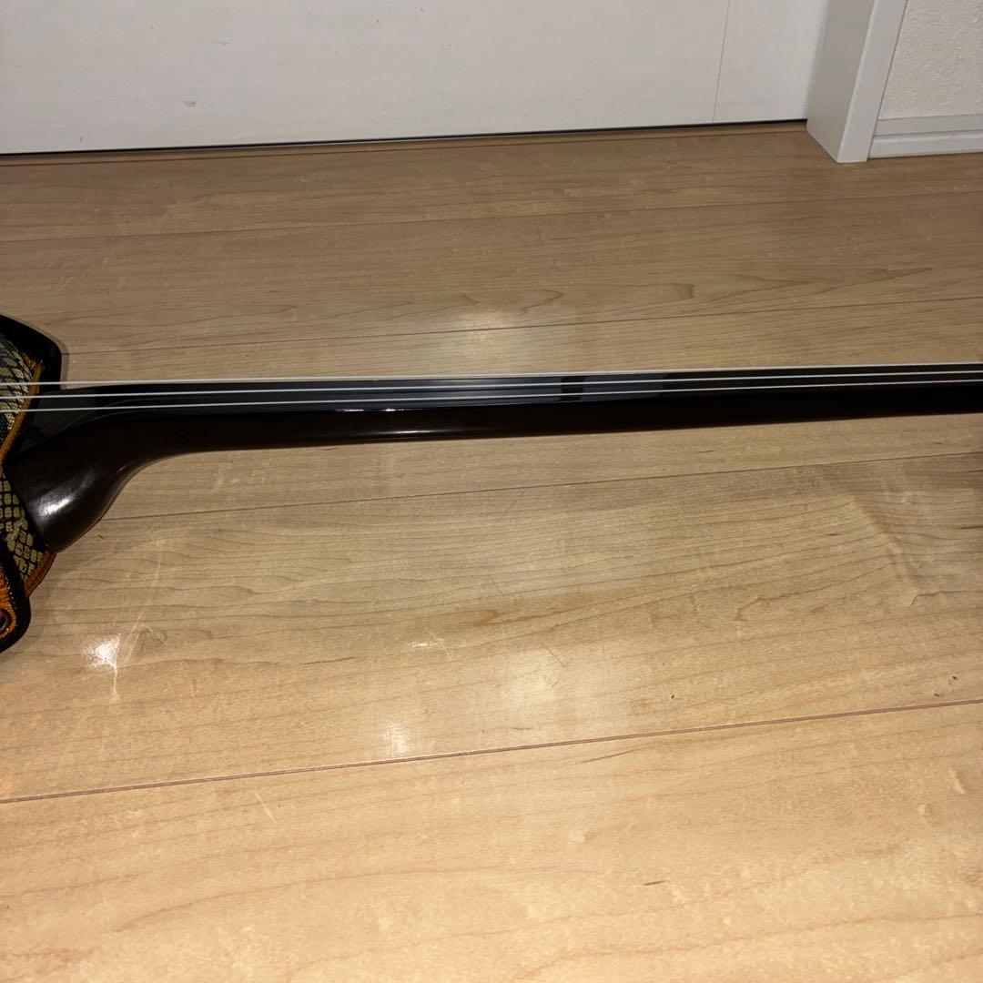 沖縄三味線 本体 人工革　蛇皮　ケース　教則本　DVD セット