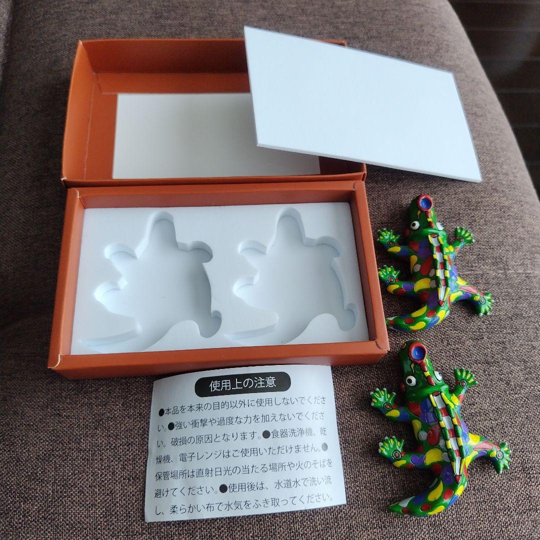 未使用専用箱入 吉本工業 ジミー大西 POP OUT ワニくん箸置き 2個