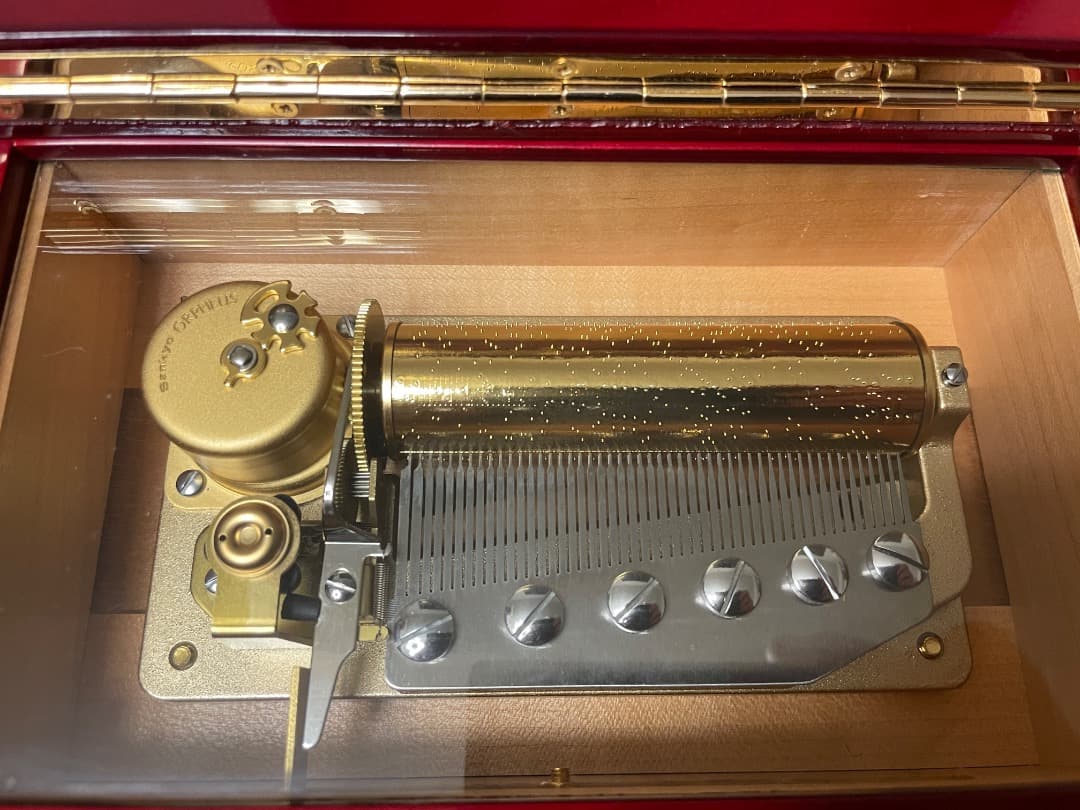 Sankyo オルフェウス ORPHEUS オルゴール 50弁 象嵌 中古 美品