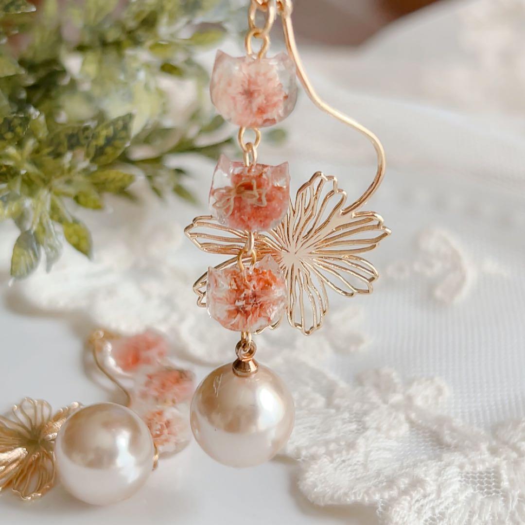 レジンcat3連 ピアス‪ஐ‬イヤリング