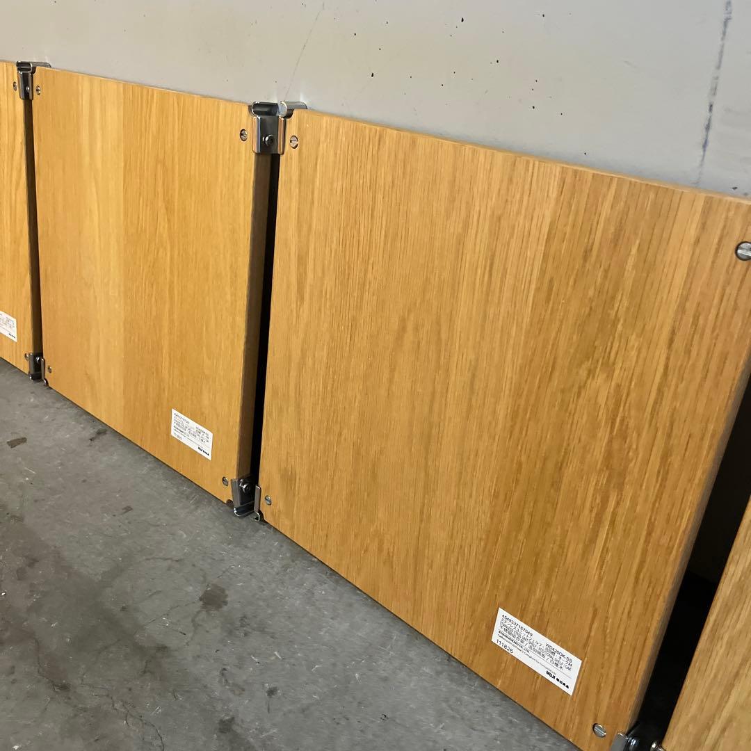 mato★無印ステンレスユニットシェルフ・追加棚・オーク材幅４２ｃｍ５枚他