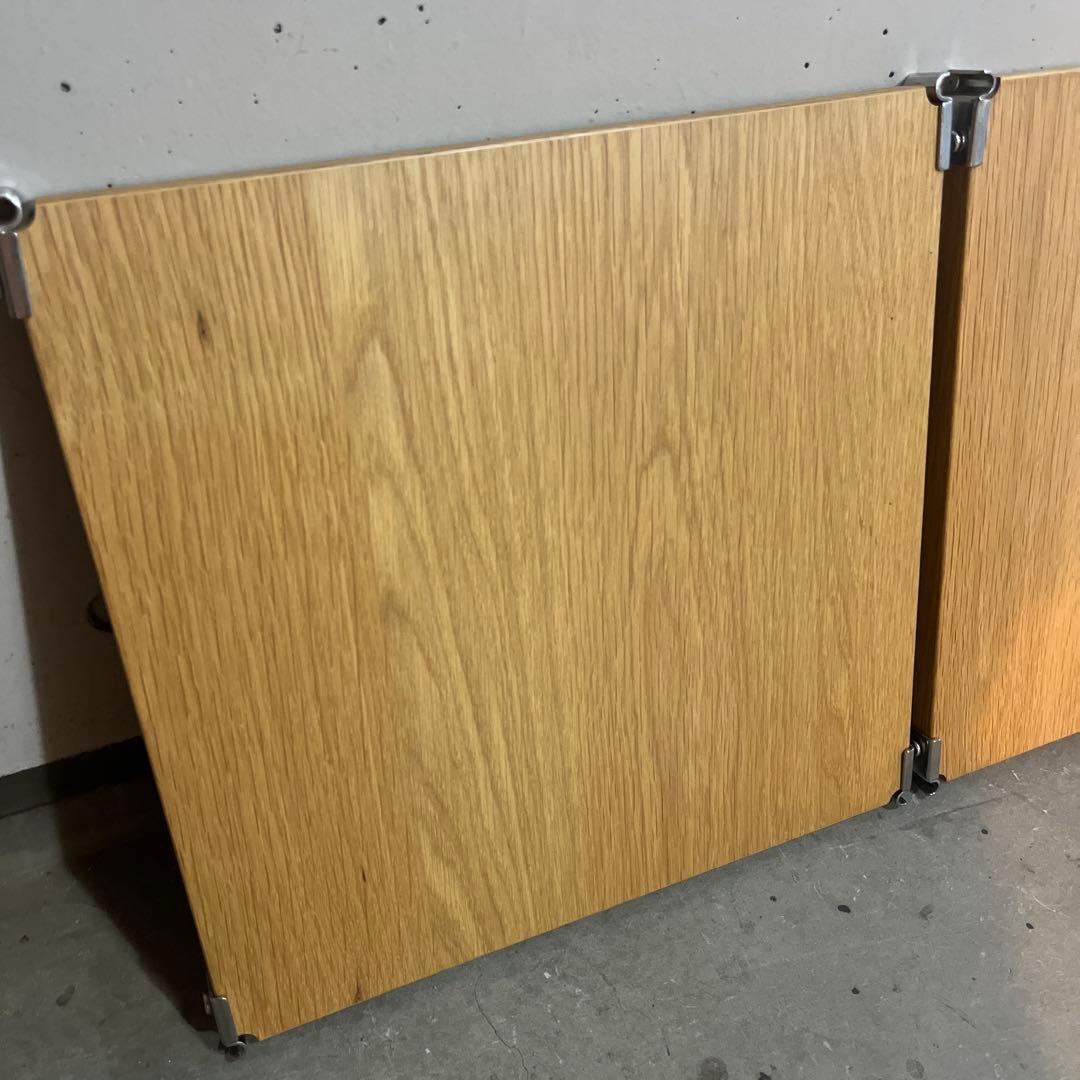 mato★無印ステンレスユニットシェルフ・追加棚・オーク材幅４２ｃｍ５枚他