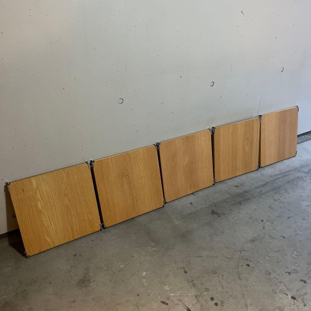 mato★無印ステンレスユニットシェルフ・追加棚・オーク材幅４２ｃｍ５枚他