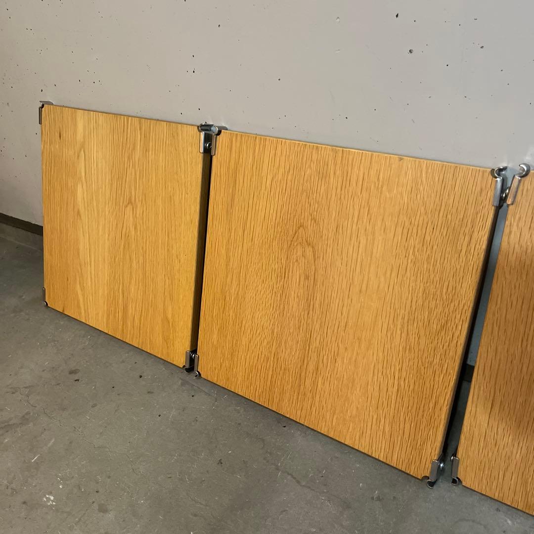 mato★無印ステンレスユニットシェルフ・追加棚・オーク材幅４２ｃｍ５枚他