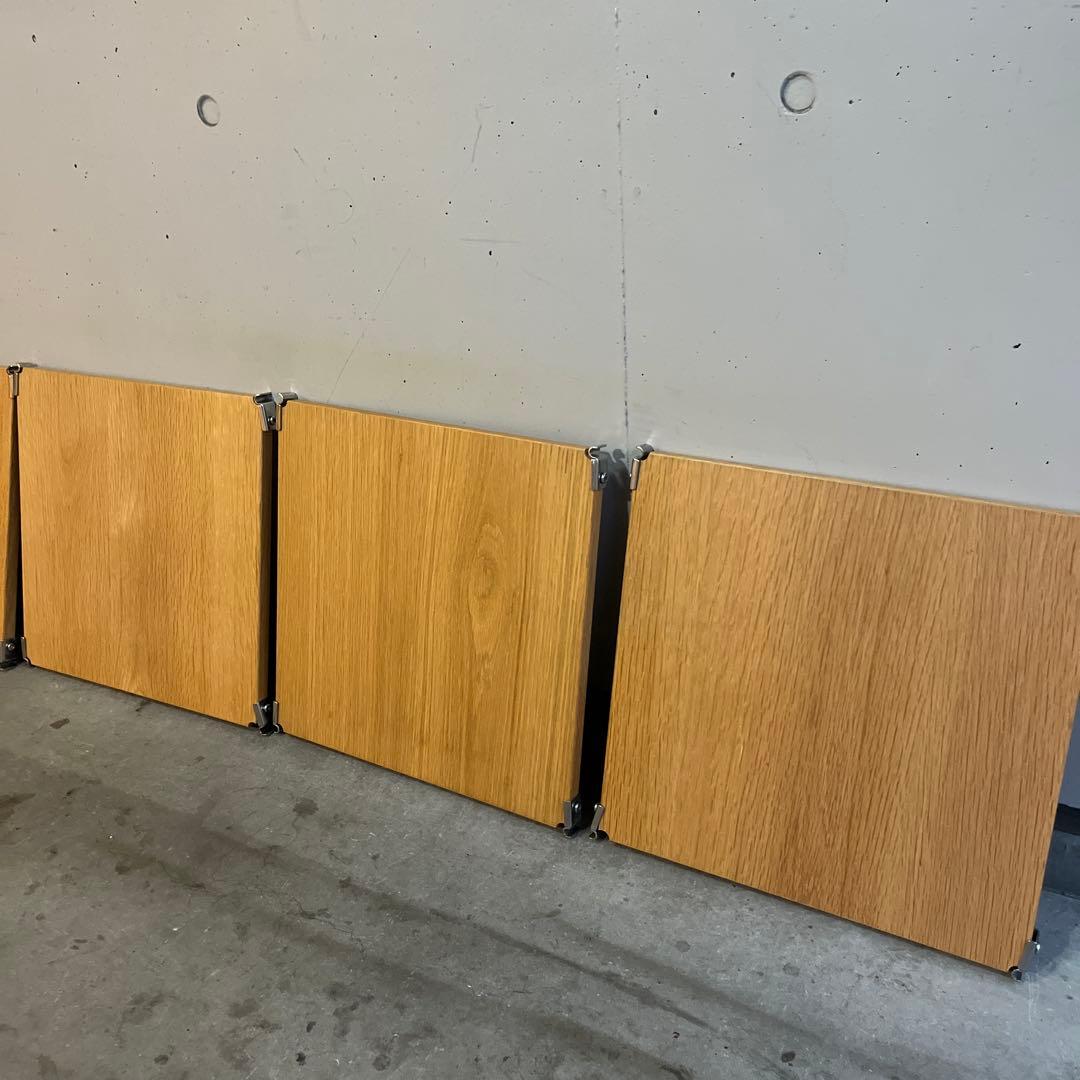 mato★無印ステンレスユニットシェルフ・追加棚・オーク材幅４２ｃｍ５枚他