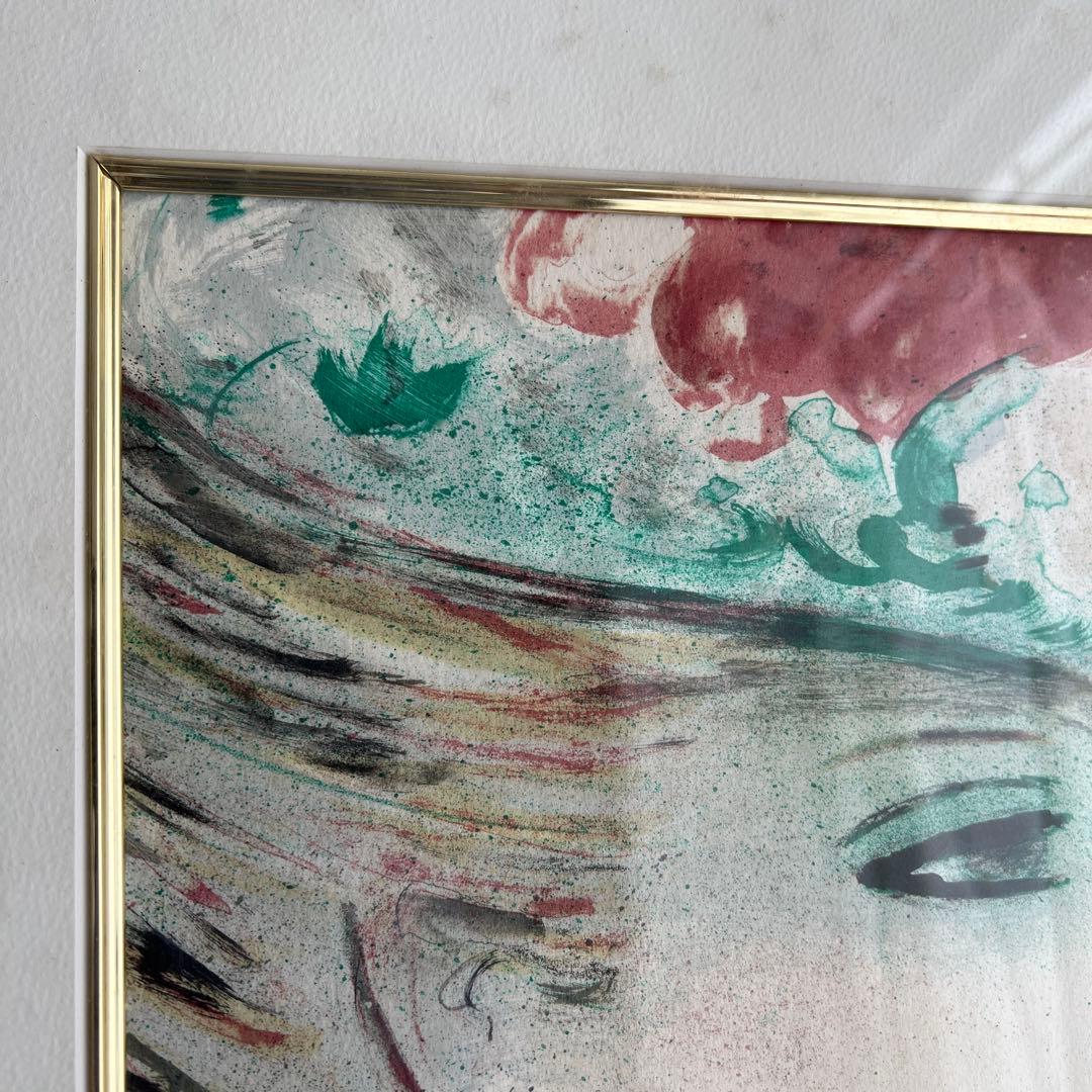 k216r120 フランス画壇の巨匠カシニョール 額装「バラとプロフィール