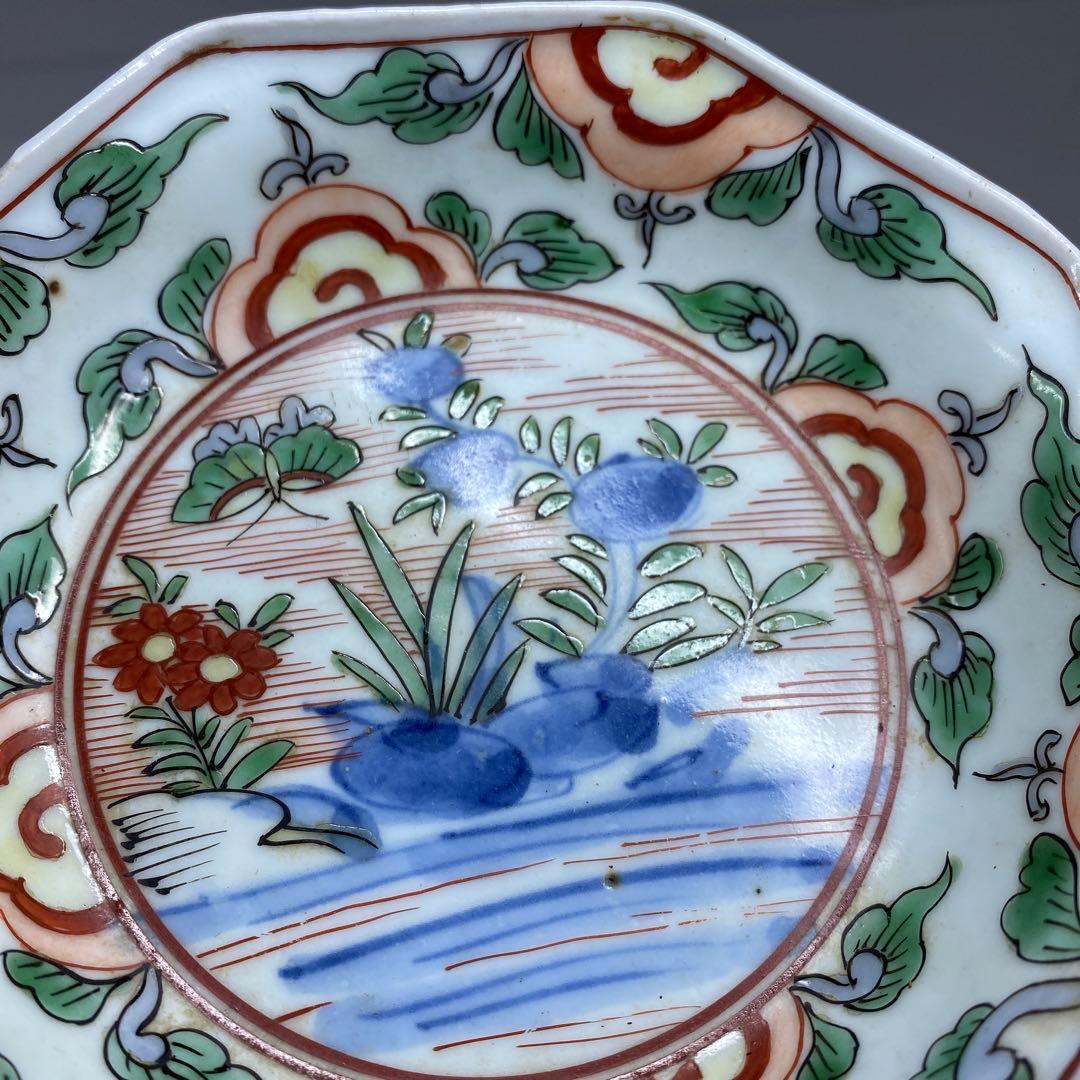 江戸中後期　古伊万里　赤絵向付10客　木箱付　東Y7-0314☆2Fトコヒ