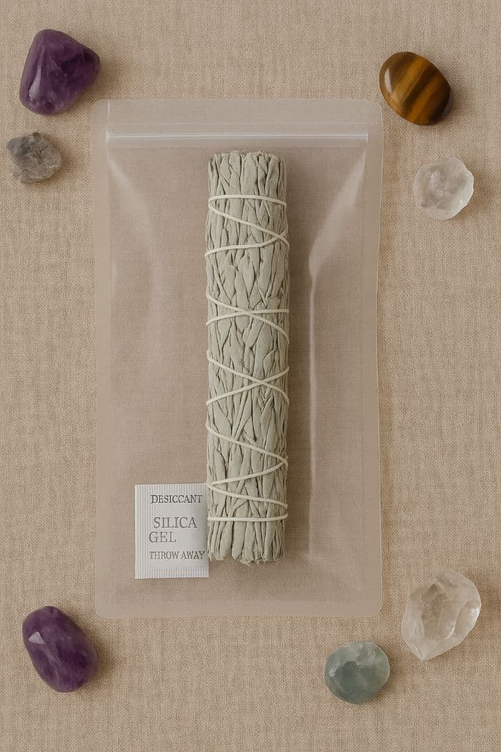 専用ページ☆無農薬ホワイトセージ特大バンドル説明書付き箱入りお香浄化7本