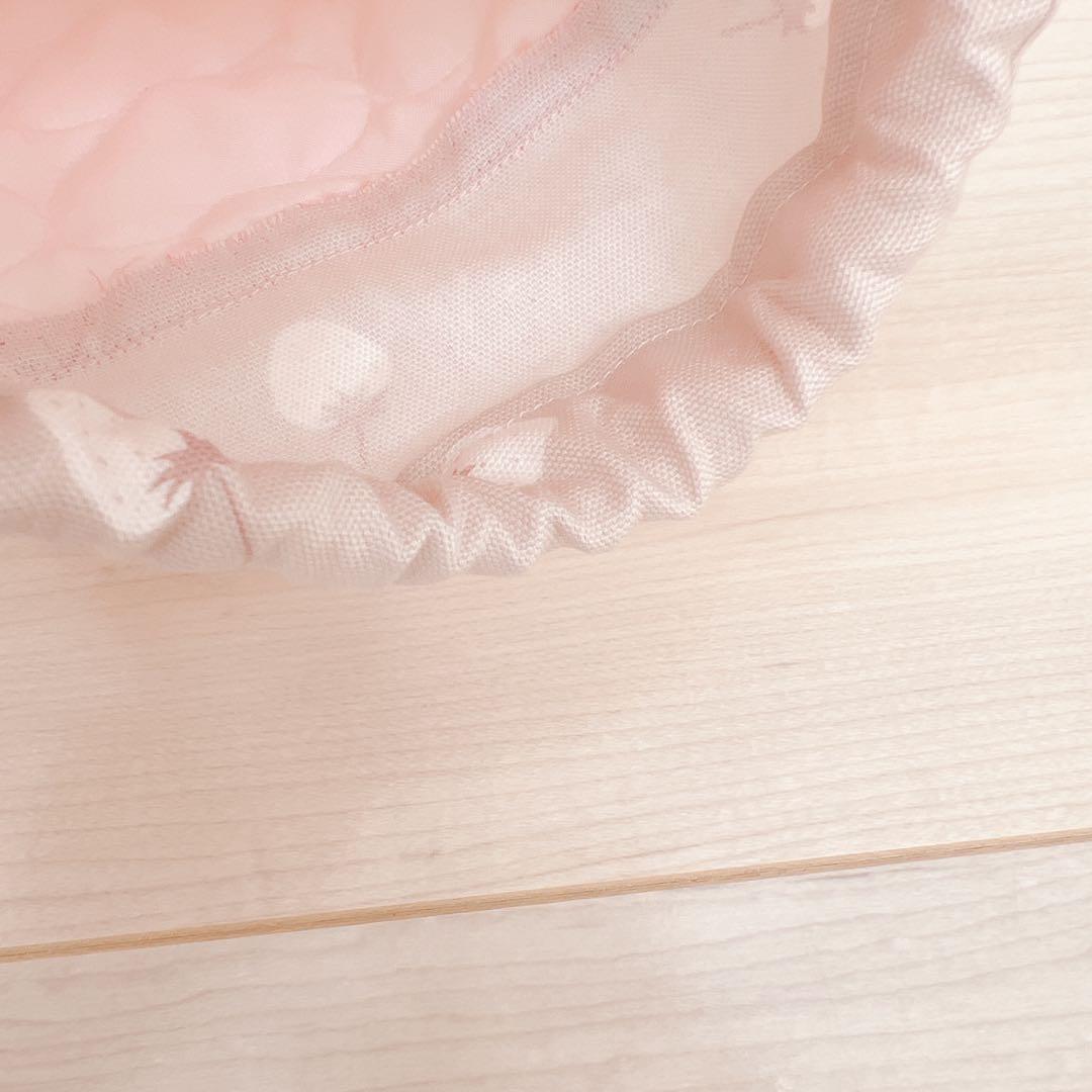 入園入学セット　女の子　いちご柄　レース　ピンク　チェック　ハンドメイド　5点