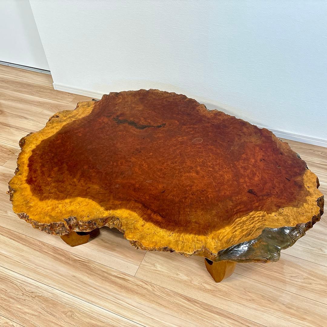 ✨送料込み✨ 花梨 座卓 一枚板 テーブル 天然木 高級 120cm×90cm