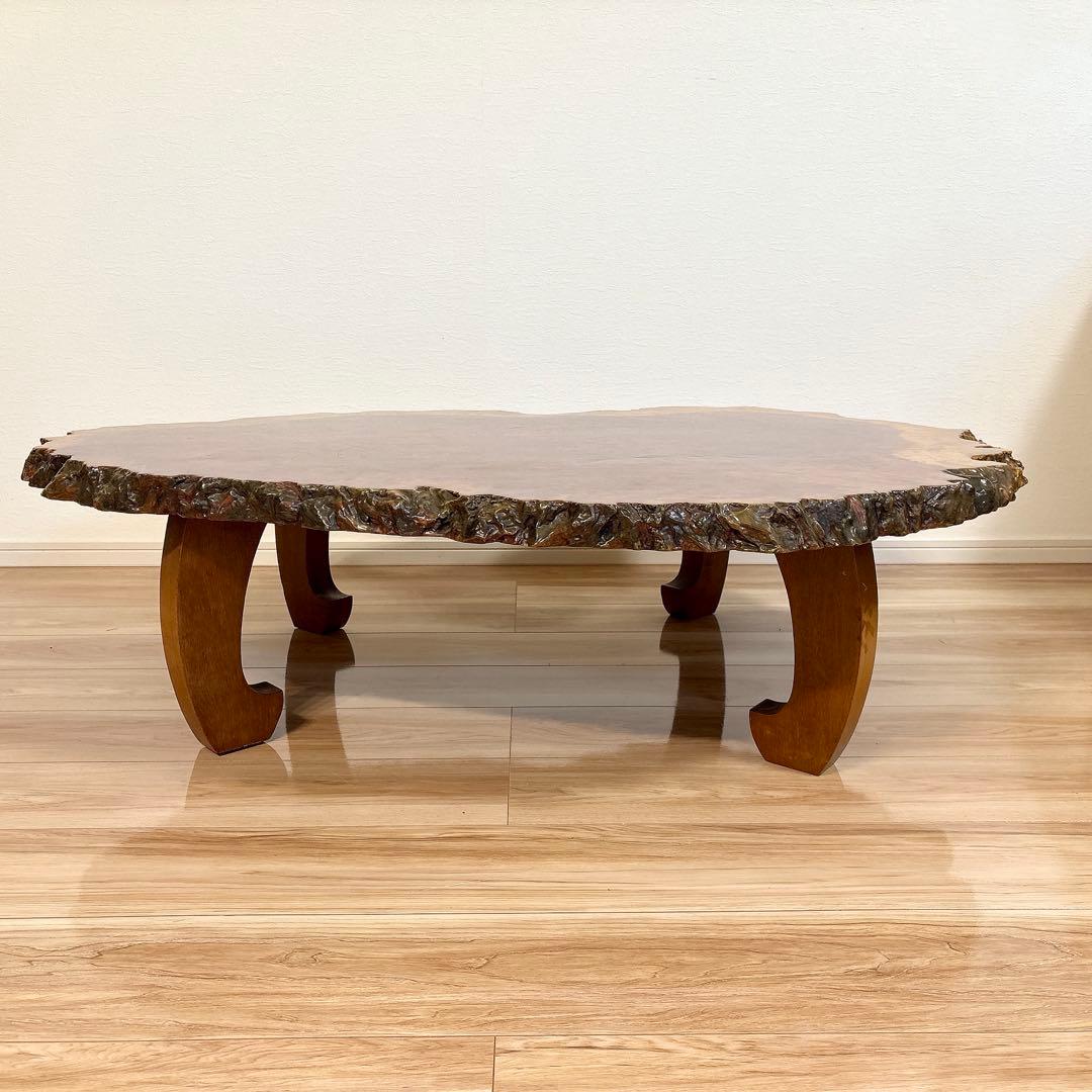✨送料込み✨ 花梨 座卓 一枚板 テーブル 天然木 高級 120cm×90cm