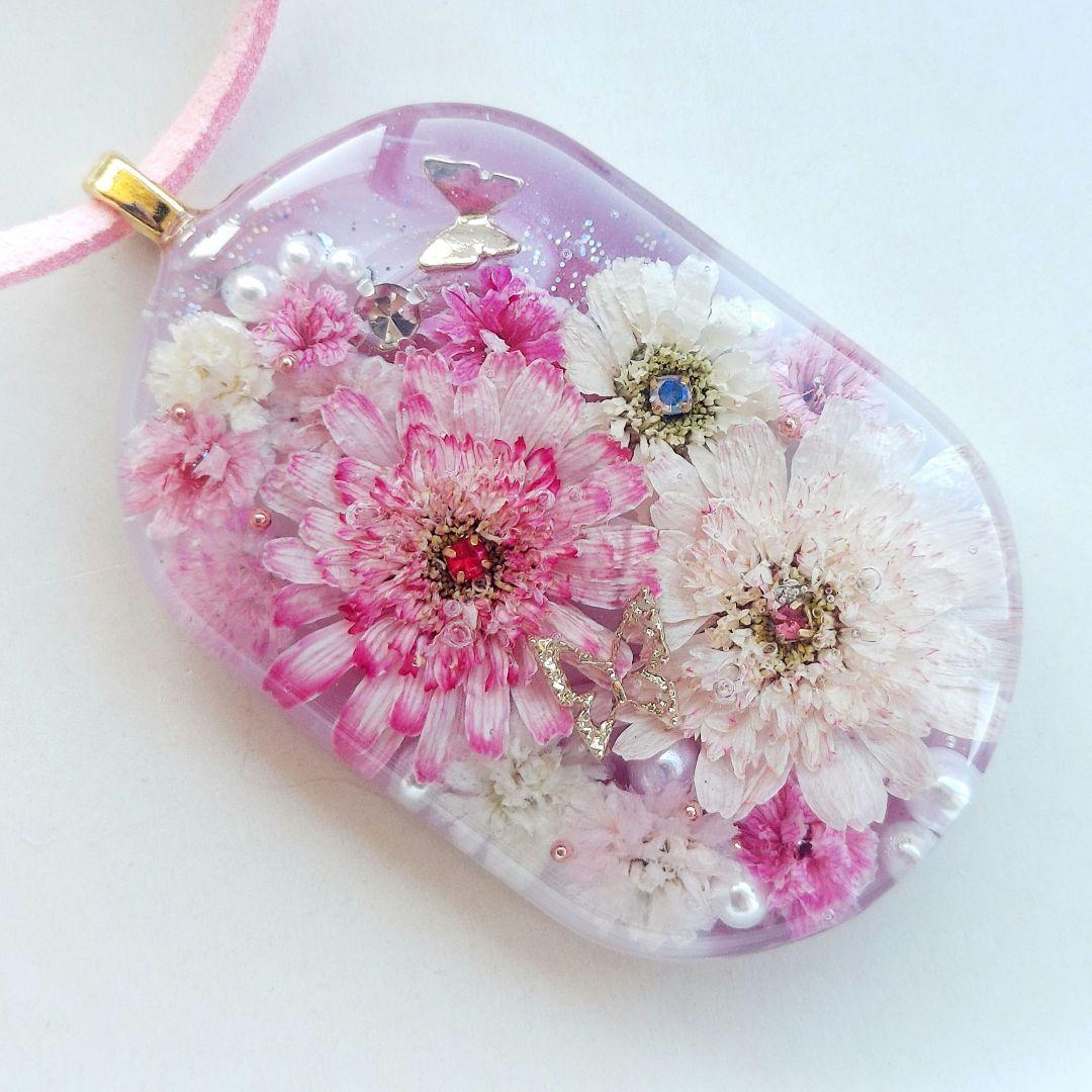 【1156】レジン　マトリカリア　ネックレス　ペンダント　ハンドメイド