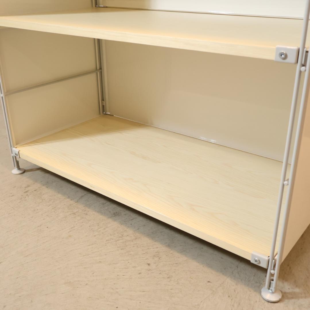 無印良品 MUJI スチール メープル材 3段ユニットシェルフ パネル付モダン