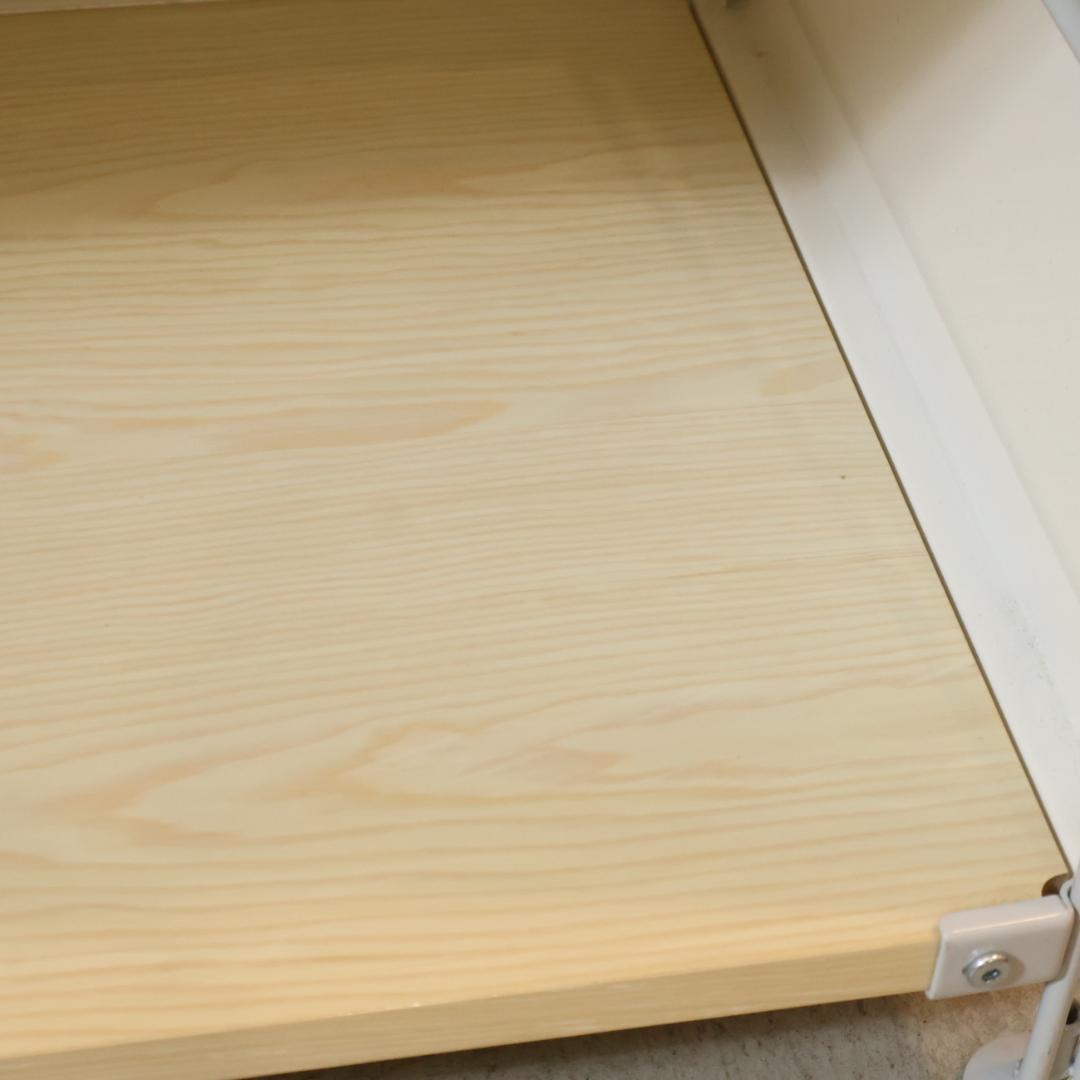 無印良品 MUJI スチール メープル材 3段ユニットシェルフ パネル付モダン