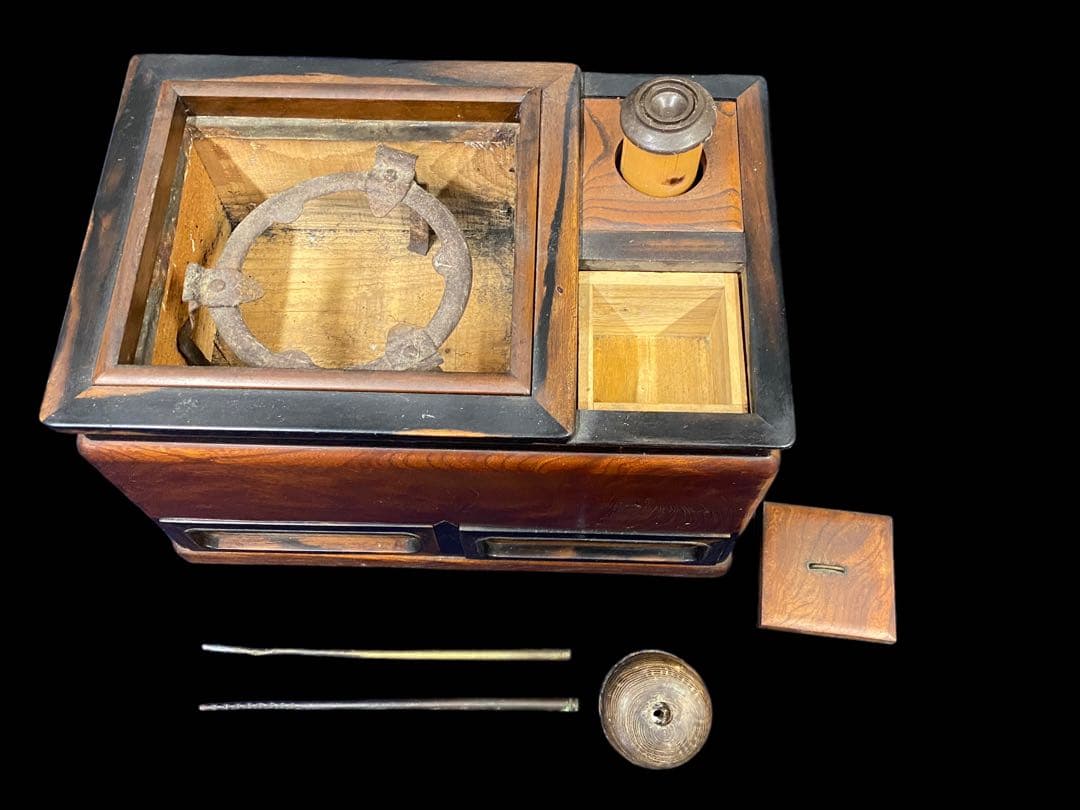 長火鉢　火鉢　引き出し付　アンティーク　コレクション