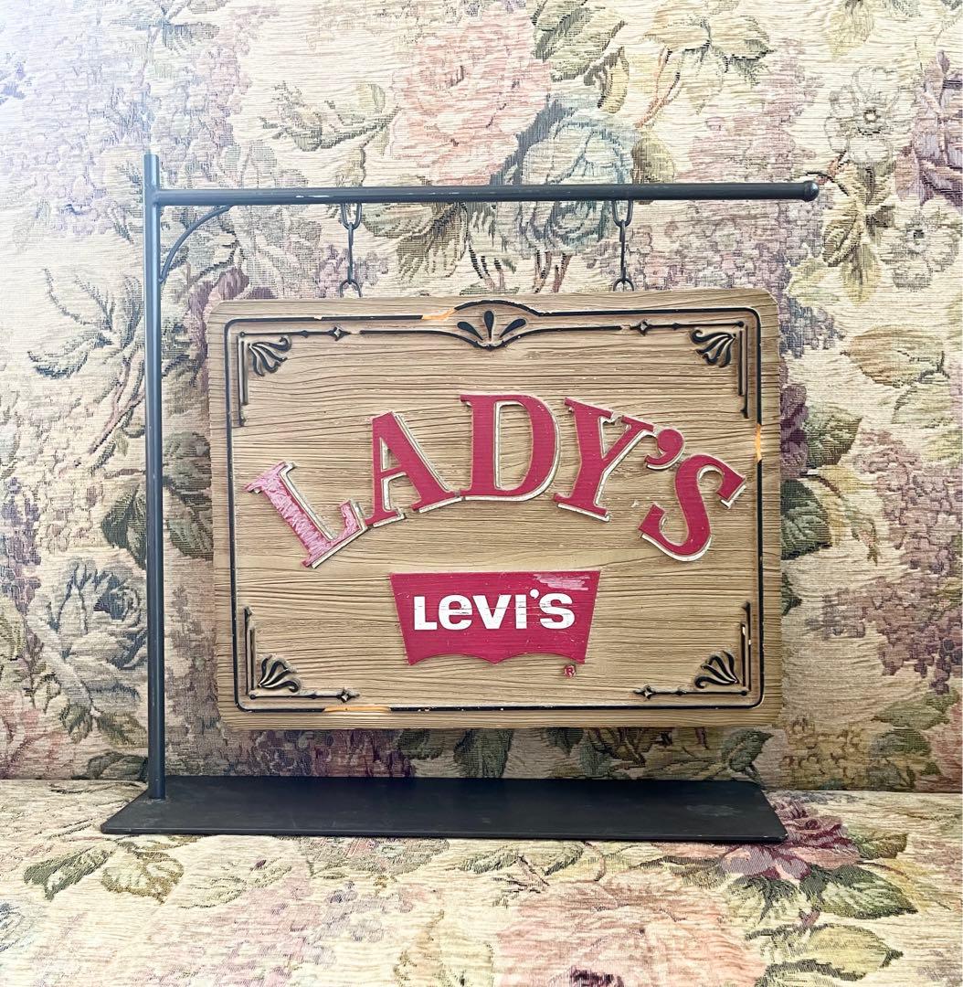 古着 リーバイス ヴィンテージ ウッドバナー 看板②