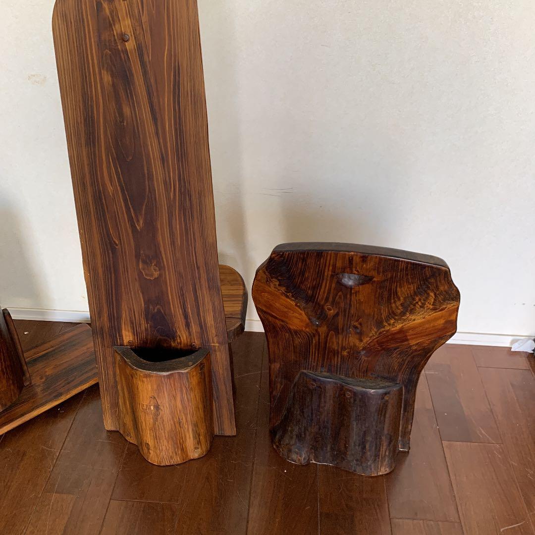 切株　丸太　スツール　椅子　ベンチ　収納　ランプ　まとめ　セット