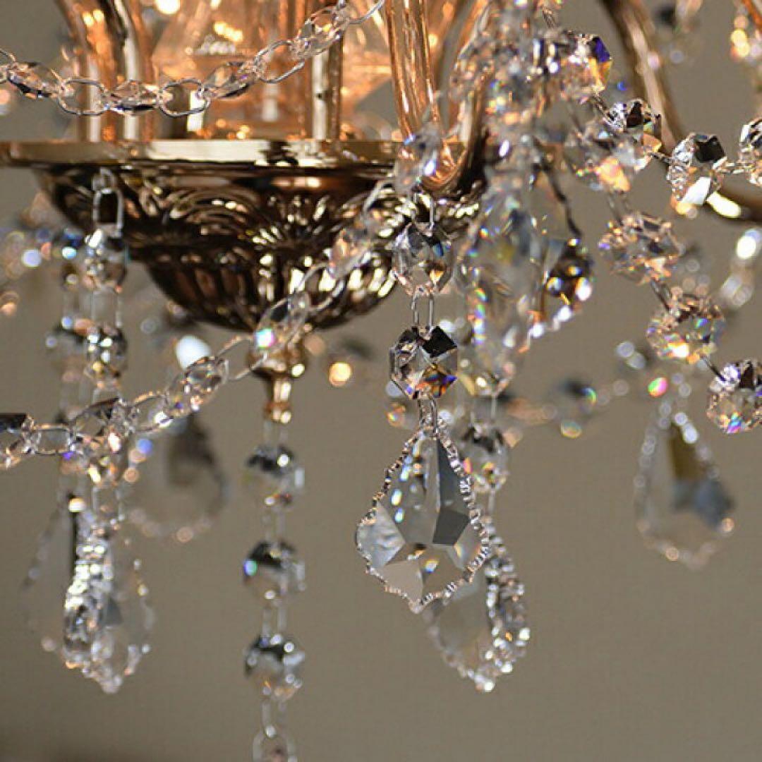 クラリーチェシャンデリア 6灯LED対応 ゴールド