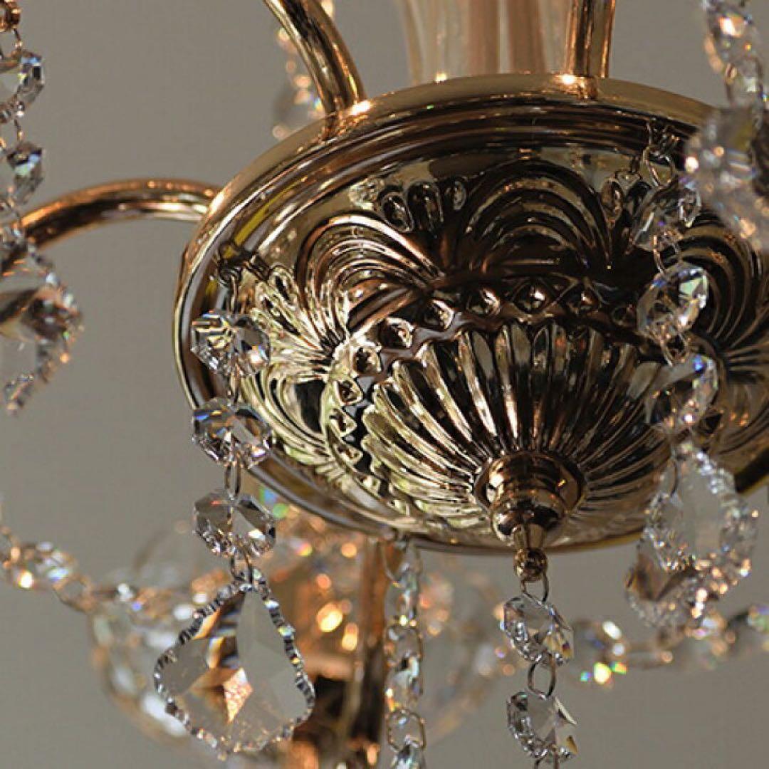 クラリーチェシャンデリア 6灯LED対応 ゴールド