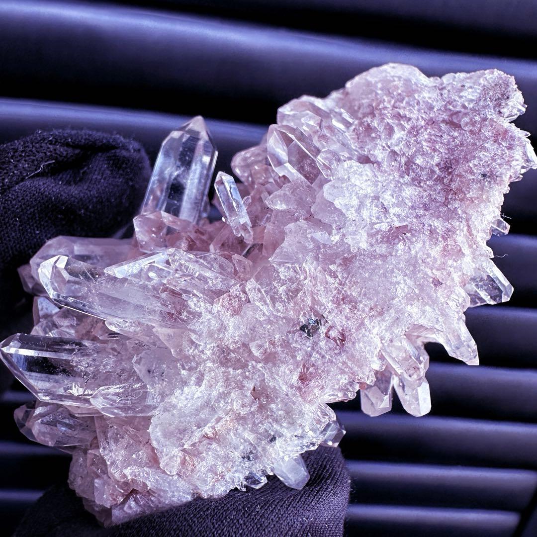 爆レア❗️高透明度❗️キラキラ♡ピンクレムリアンクォーツクラスター水晶A1538