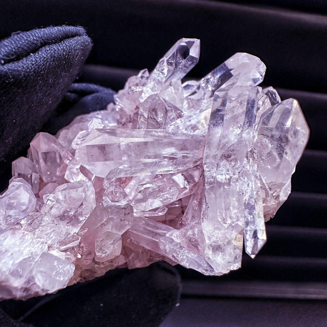 爆レア❗️高透明度❗️キラキラ♡ピンクレムリアンクォーツクラスター水晶A1538