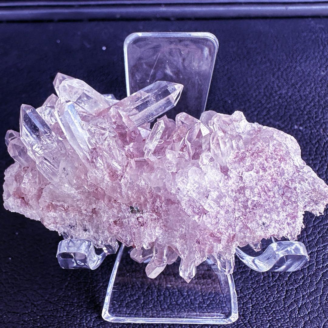 爆レア❗️高透明度❗️キラキラ♡ピンクレムリアンクォーツクラスター水晶A1538