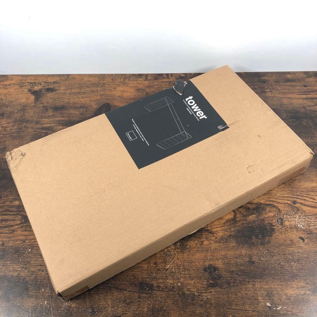 山崎実業 tower シンク上伸縮システムラックタワー KT-TW GR BK