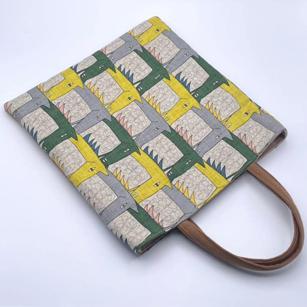 54.ミナペルホネン*パッチワーク ハンドメイド バッグ ブラウン