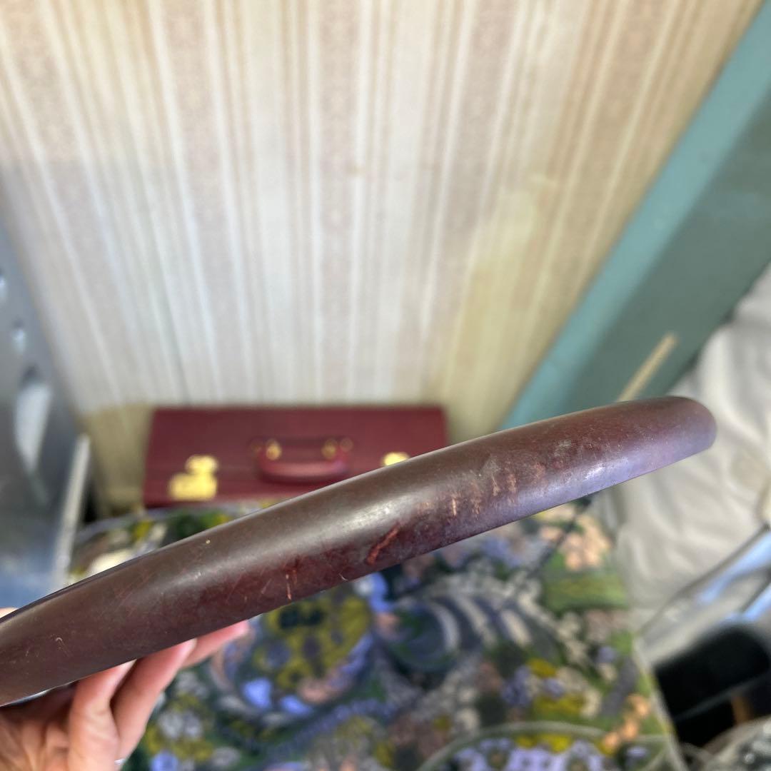 ヴィンテージ　オールドカリモク　オバール型　ウォールミラー　壁掛け鏡　インテリア