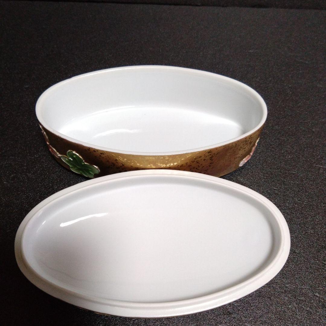 未使用 有田焼 文山窯 金桜紋 陶箱　お祝い