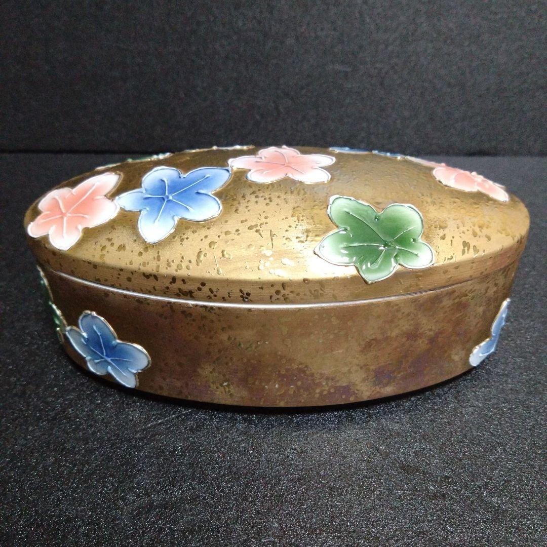 未使用 有田焼 文山窯 金桜紋 陶箱　お祝い