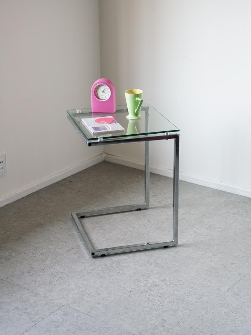 vintage ガラス サイドテーブル モダン・ミッドセンチュリー