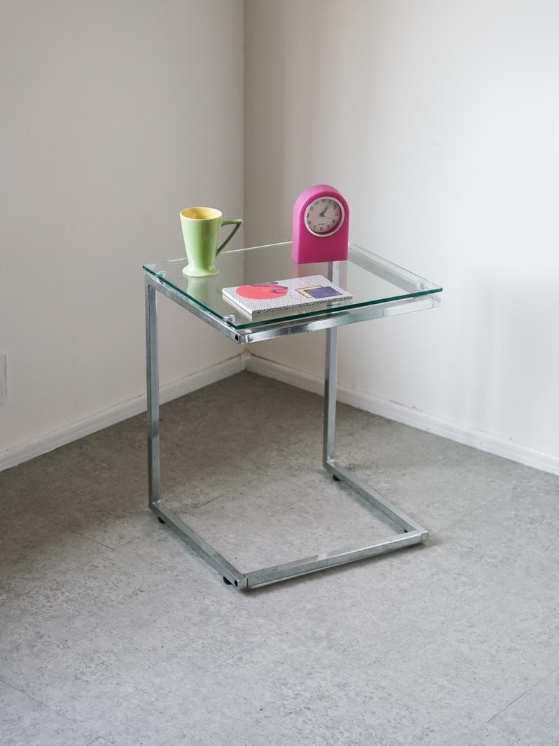 vintage ガラス サイドテーブル モダン・ミッドセンチュリー