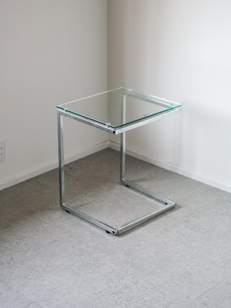 vintage ガラス サイドテーブル モダン・ミッドセンチュリー