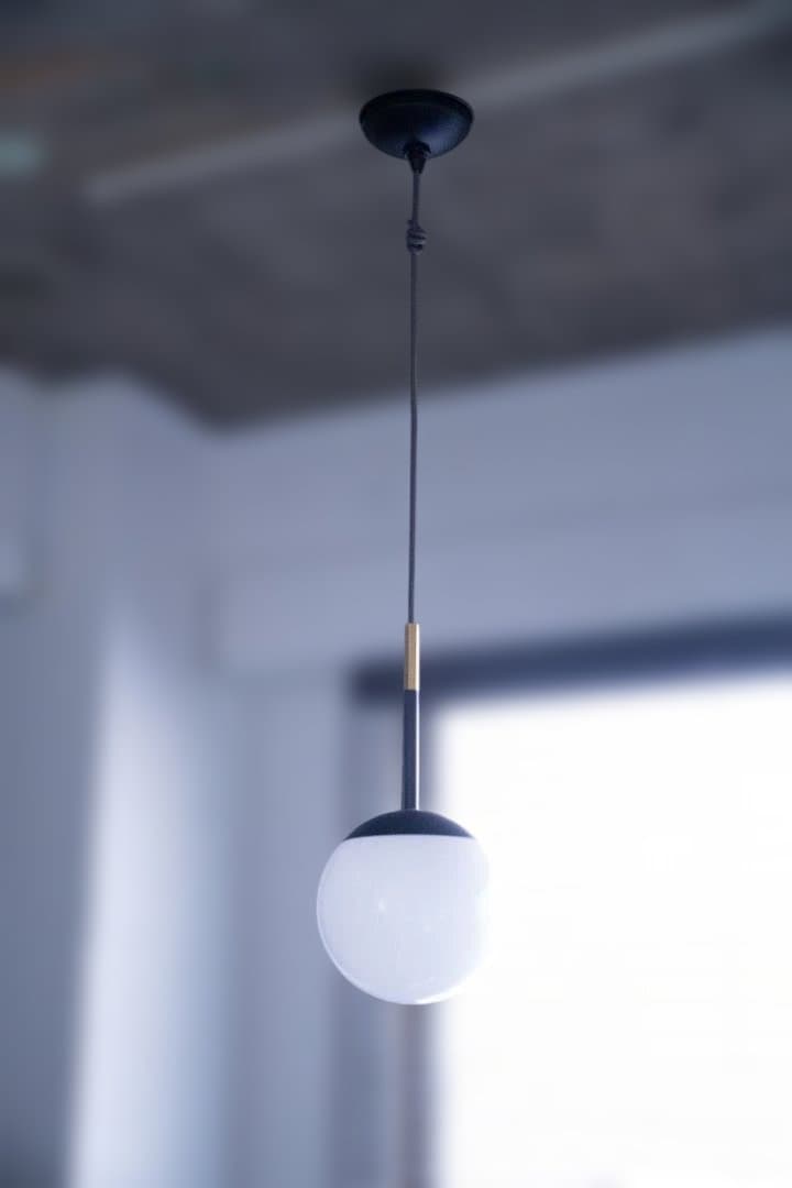 KANADEMONO 球形ペンダントライト ホワイト×ブラック